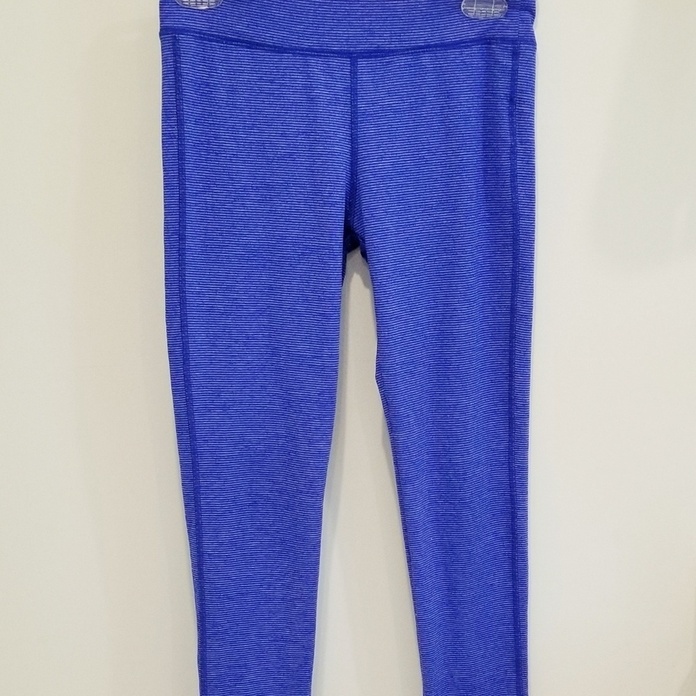 Old Navy girls blue stripe leggings L14